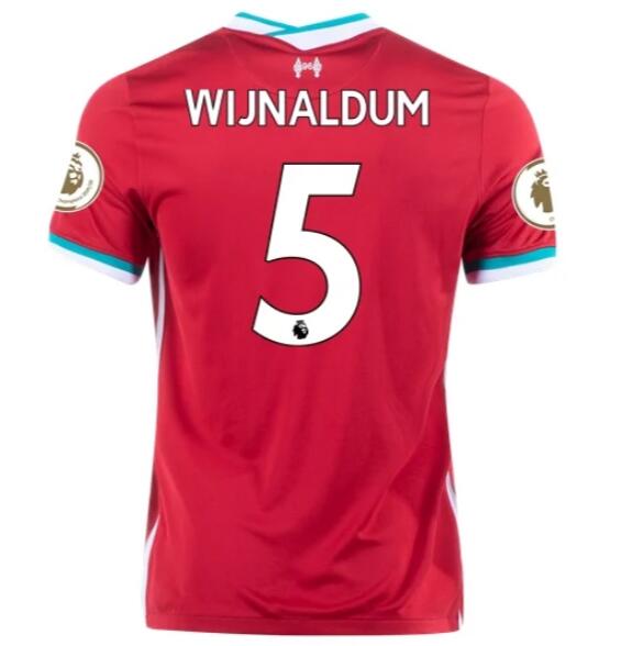 Liverpool Home Kit Soccer Jersey GEOGINIO WIJNALDUM #5 2020/21